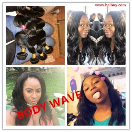 Heibuy Hair Brazilian/Peruvian/Malaysian Hair Body Wave 300g