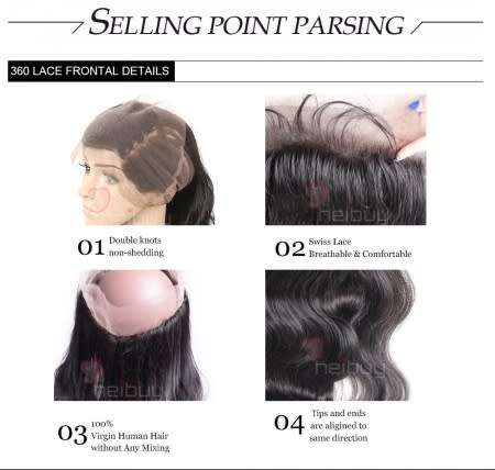 360 Lace Closure/Lace Frontal/ 360 Closure -BODY WAVE