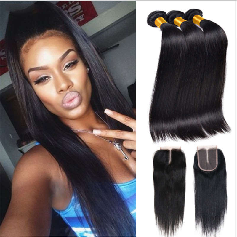 HEIBUY HAIR Brazilian Hair with Closure