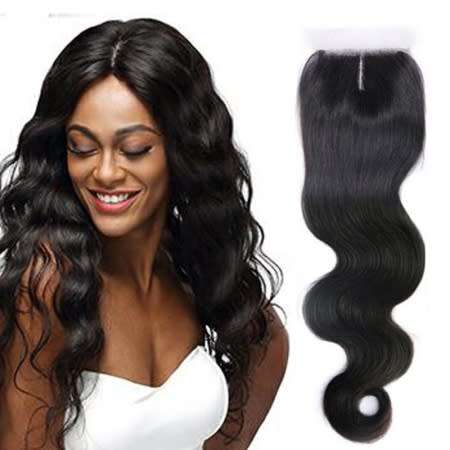 HEIBUY Hair Brazilian / Peruvian Hair Lace Closure (Free part/mid part/3-Way part)