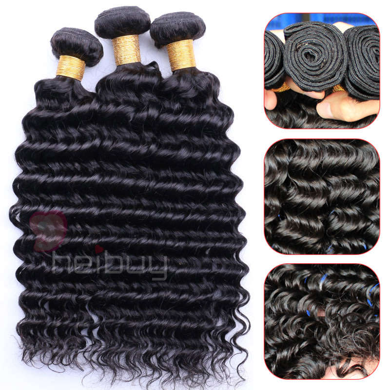 Brazilian , Peruvian Hair Deep Wave 3+1