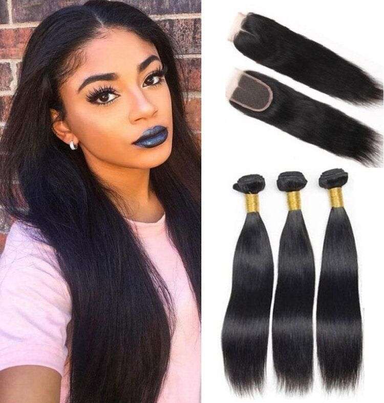 Brazilian /Peruvian Virgin Hair Straight 300g