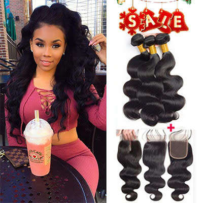 Heibuy Hair Brazilian/Peruvian/Malaysian Hair Body Wave 300g