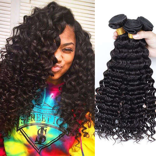 9A Brazilian/Peruvian Hair Deep Wave 3 bundles (FREE SHIPPING throughout SA)