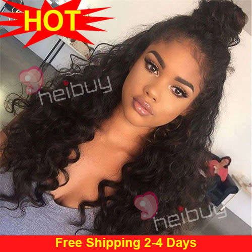 Brazilian hair, Virgin Hair with 360 Lace Closure Curly HEIBUY Hair