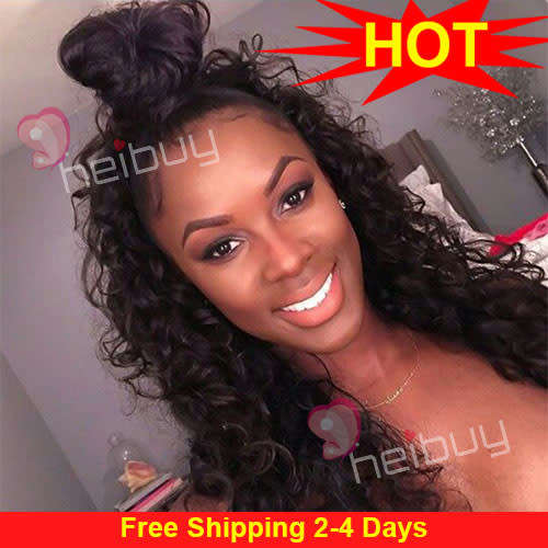 Brazilian hair, Virgin Hair with 360 Lace Closure Curly HEIBUY Hair