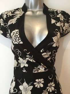 Clockhouse England wrap dress oriental size 10