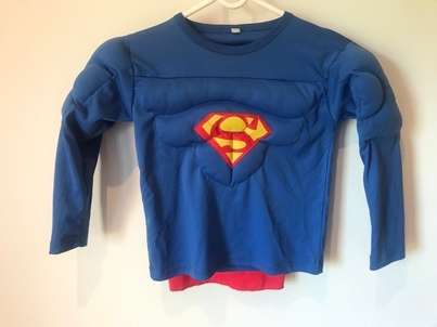 Dress up #3 piece costume fancy dress SUPERMAN superhero  4 - 5 years