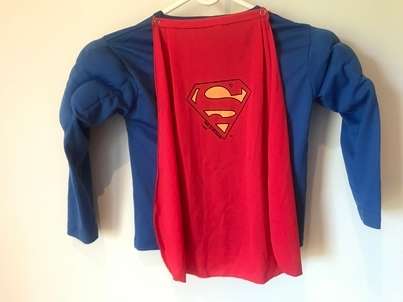 Dress up #3 piece costume fancy dress SUPERMAN superhero  4 - 5 years