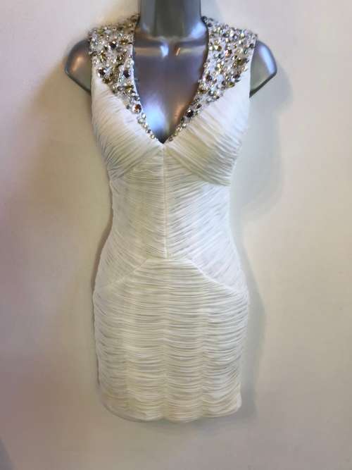 Perfect 8 / 32 forever unique designer dress gem embellished