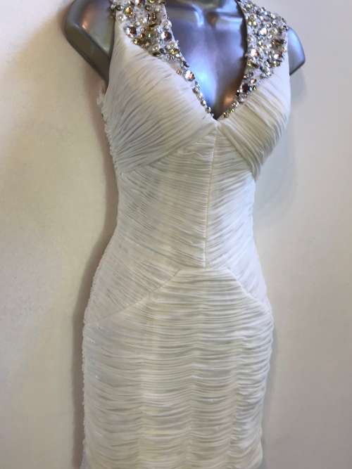 Perfect 8 / 32 forever unique designer dress gem embellished