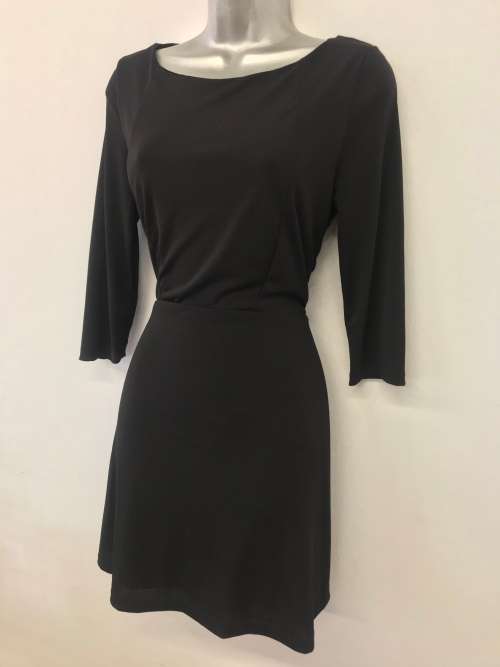 Suits 12 / 36 designer is MANGO  stunning black dress with cut out A-Line.