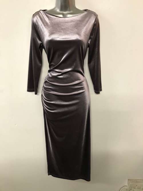 12 - 14 / 36 - 38 silver lilac elegant evening wear ladies dress