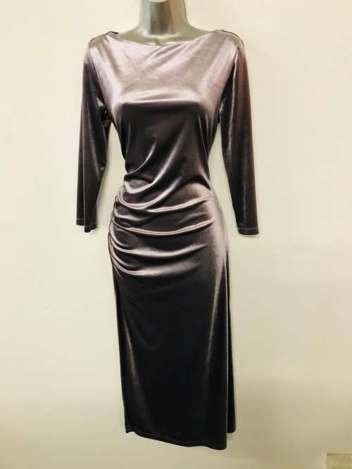 12 - 14 / 36 - 38 silver lilac elegant evening wear ladies dress