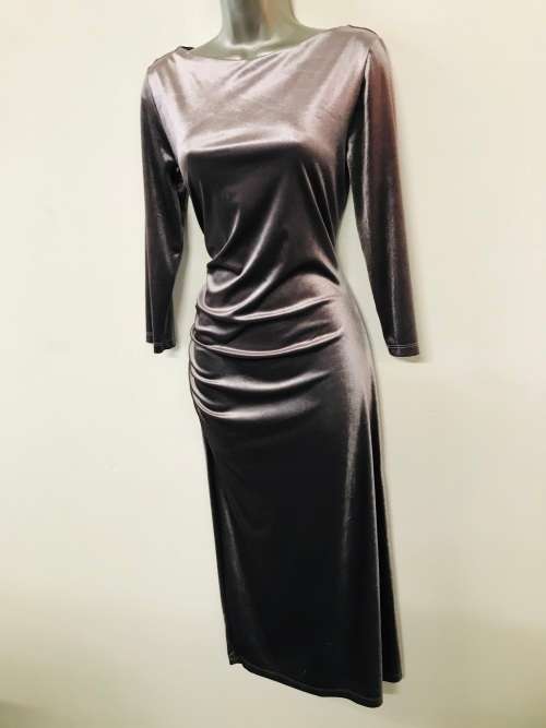 12 - 14 / 36 - 38 silver lilac elegant evening wear ladies dress