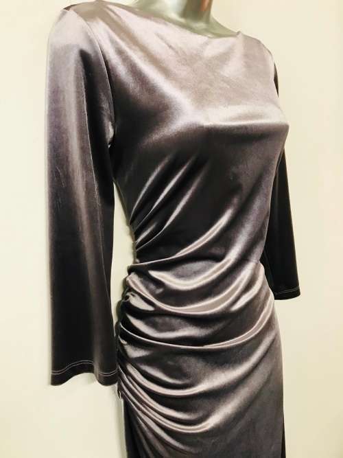 12 - 14 / 36 - 38 silver lilac elegant evening wear ladies dress