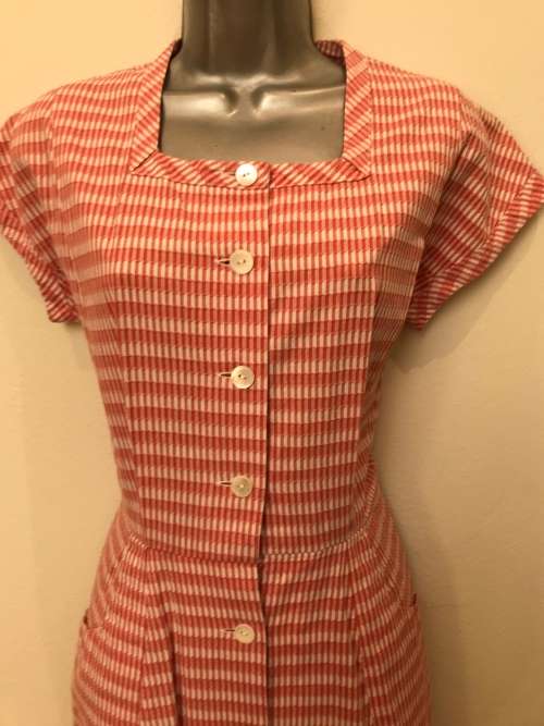 10 - 12 / 34 - 36 vintage red dress a-line