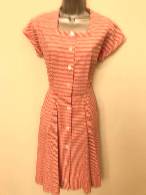 10 - 12 / 34 - 36 vintage red dress a-line