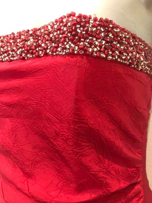 12/36 ball gown floor length formal CORSET lacing red dress cocktail wedding black tie event