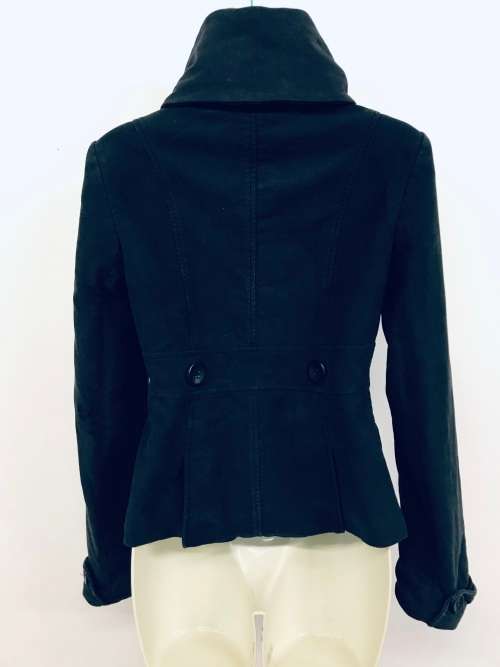 10/34 black polo neck style thick jacket by TOPSHOP UK