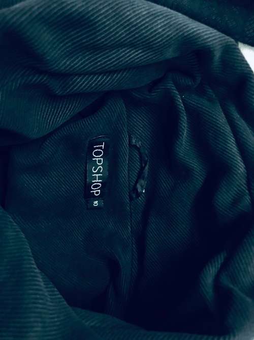 10/34 black polo neck style thick jacket by TOPSHOP UK