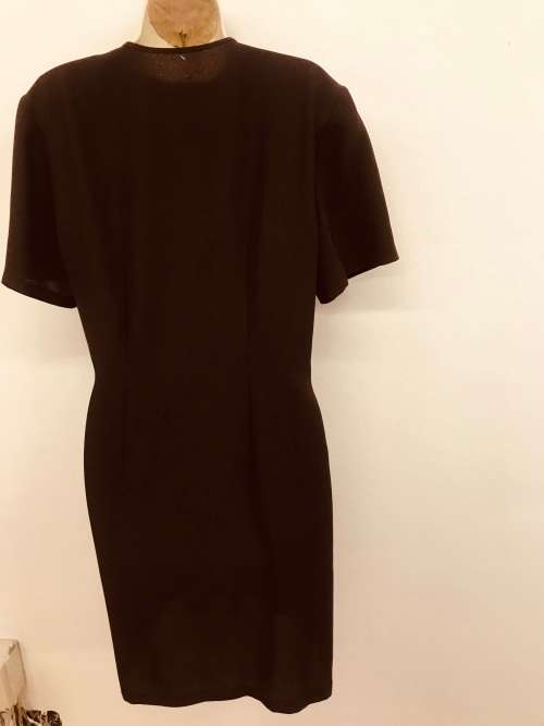 Vintage look brown & cream x-over dress 12 / 36