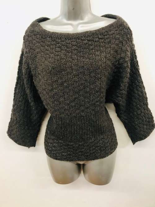 14 / 38 choc knit mohair wool blend lovely and soft to wear