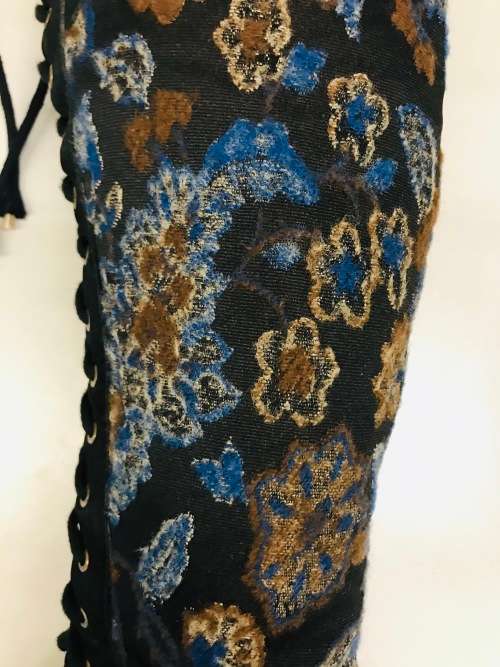 5 or 51/2 imported tapestry boots Victorian heel 38 or 38.5