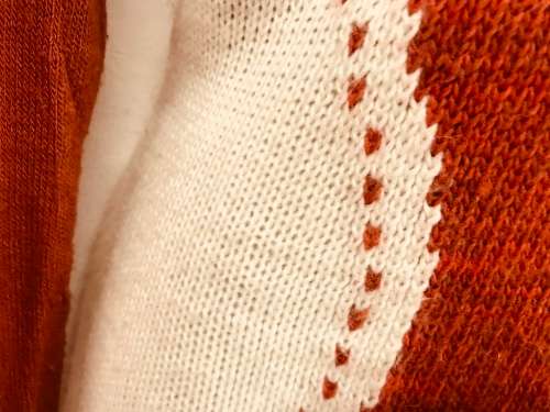 10/34 baby soft burnt orange polo neck jersey Made in Italy stunning