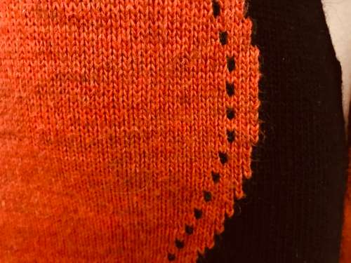 10/34 baby soft burnt orange polo neck jersey Made in Italy stunning