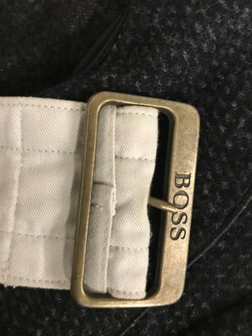 Eu 50 Designer is HUGO BOSS MENS Cream trench coat, must see !!!