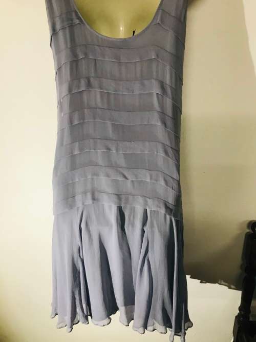 12 / 36 1920 grey flapper style silk dress Topshop