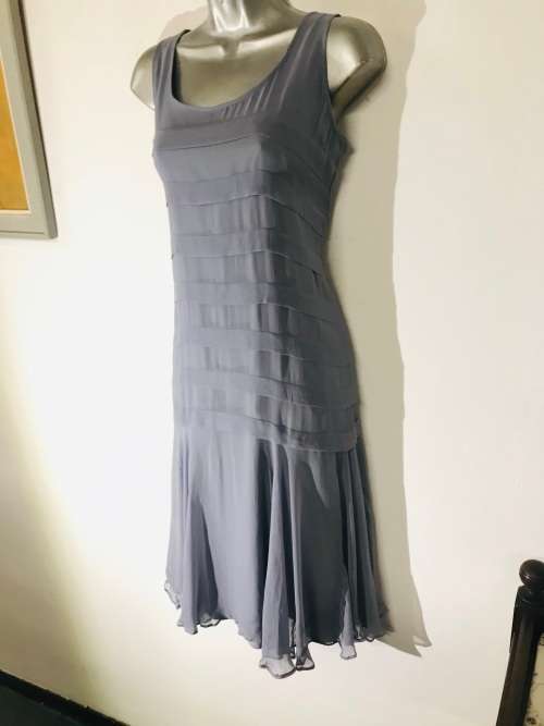 12 / 36 1920 grey flapper style silk dress Topshop