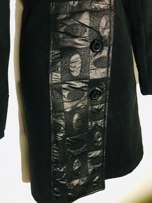 Made in ITALY black detail trench coat STUNNING suits 36 or 38 / 12 - 14