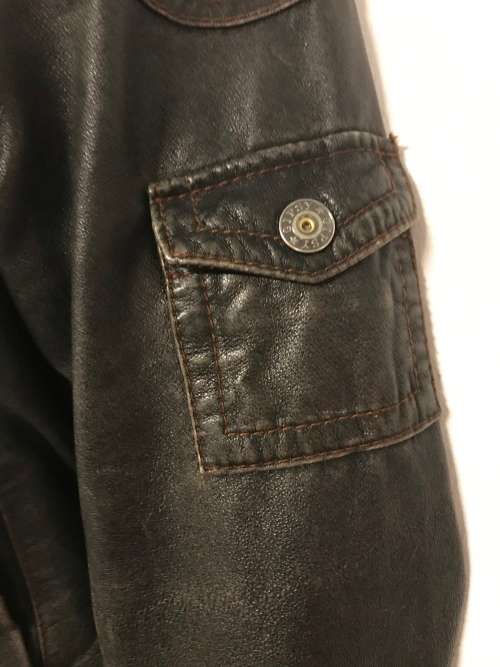 Vintage brown leather cropped jacket 10 / 34