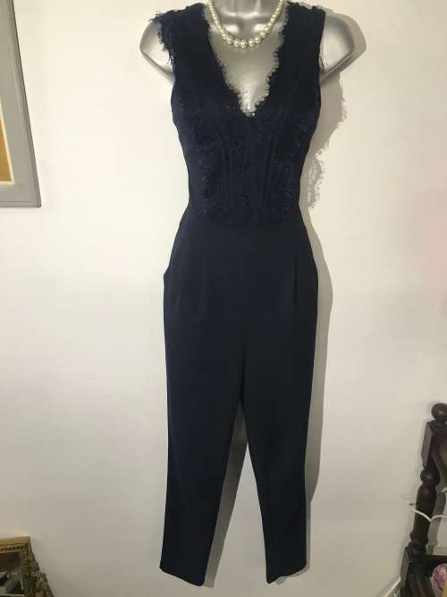 Navy blue jumpsuit suits 10 / 34 lace and padded bust