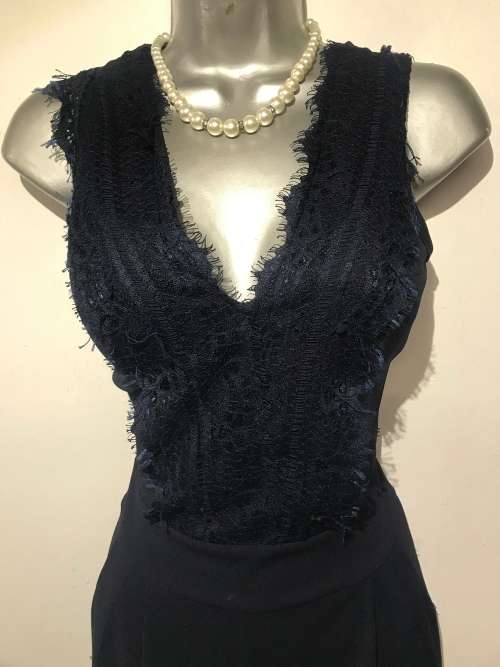 Navy blue jumpsuit suits 10 / 34 lace and padded bust
