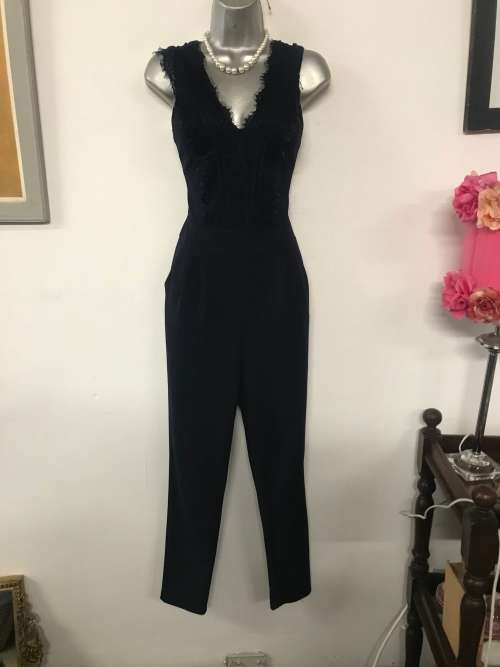 Navy blue jumpsuit suits 10 / 34 lace and padded bust
