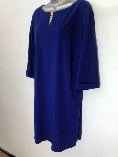 Tahari ARTHUR LEVINE designer dress. Cobalt blue shift dress suits 18 / 42