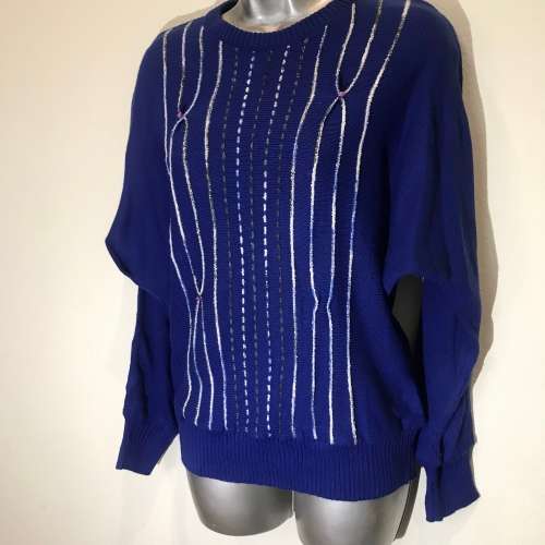 Vintage blue jersey suits 34  10