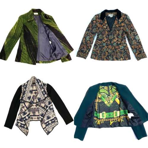 Sally of New York Teal green double zipper lined jacket WOW!