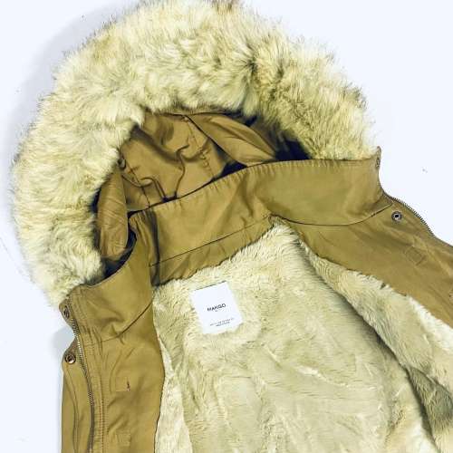 34 - 36 / 10 - 12 MANGO lush hoody coat parks Stunning!