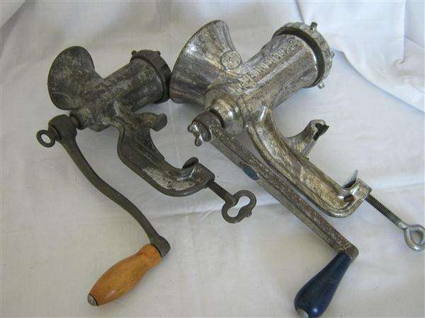 HAND MINCERS X 2... ' SPONG ' No 10..' HUSQVARNA ' No 5..RELIANCE...