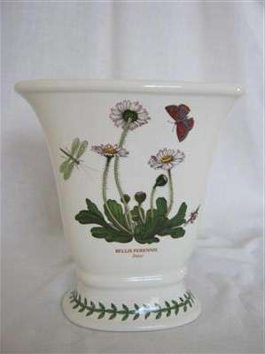 OVAL CERAMIC VASE DECORATED IN THE BOTANIC GARDEN SERIES...18.50cm HIGH X 44cm AROUND THE TOP RIM..
