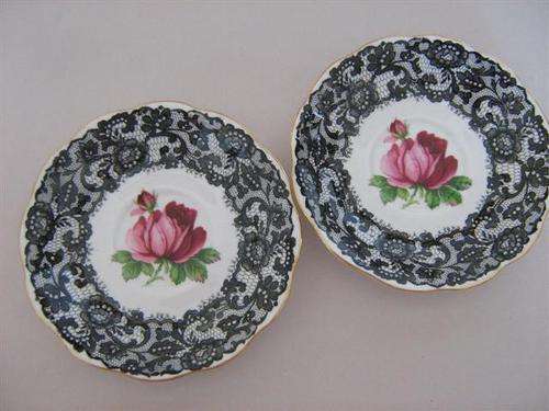 ROYAL ALBERT BONE CHINA SAUCERS X 2 in the SENORITA PATTERN