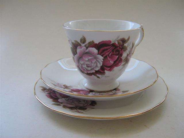 ROYAL VALE BONE CHINA TRIO..PATT No 8612