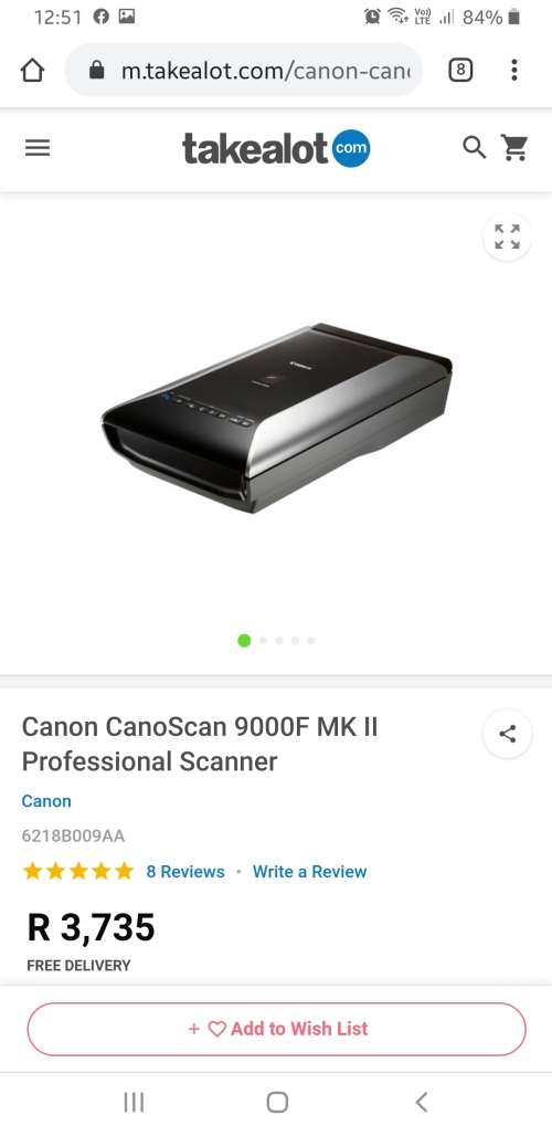 CanoScan 9000F Mark II A4 flatbed scanner