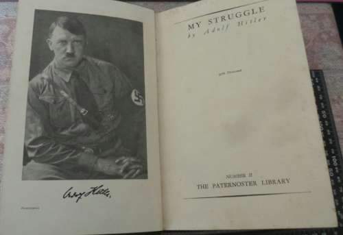 My Struggle - Adolf Hitler  (Paternoster Library edition Number 2 published 1937)