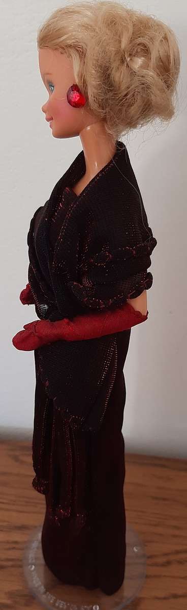 Shimmering Deep Maroon Dress Barbie - Nan Turpin Collection