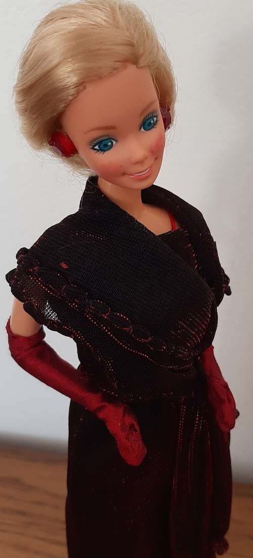 Shimmering Deep Maroon Dress Barbie - Nan Turpin Collection